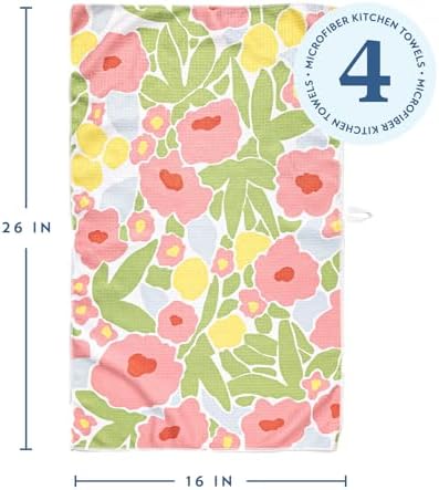 ELYN Microfiber Kitchen Dish Towel Set, Quick-Dry & Absorbent Waffle Weave - Image 2
