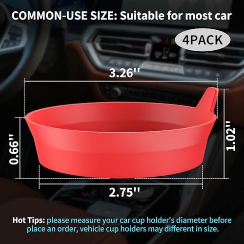 ME.FAN Car Cup Holder Coasters Silicone Cups Mats, Automotive Universal - Image 2