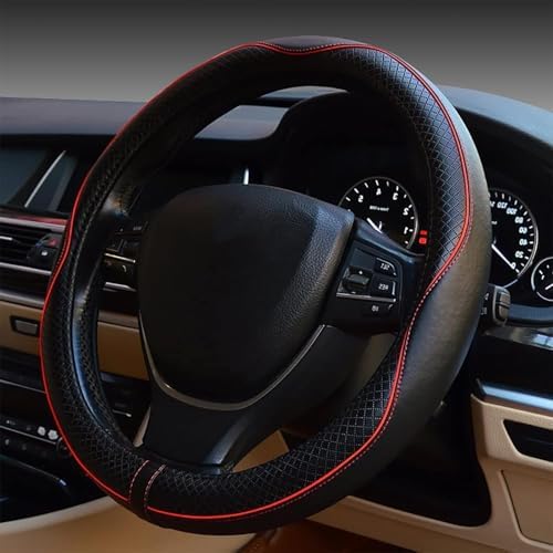 Steering Wheel Cover, Car Accessories 14.5-15 Inch Leather Steering Wheel Cover by Unknown