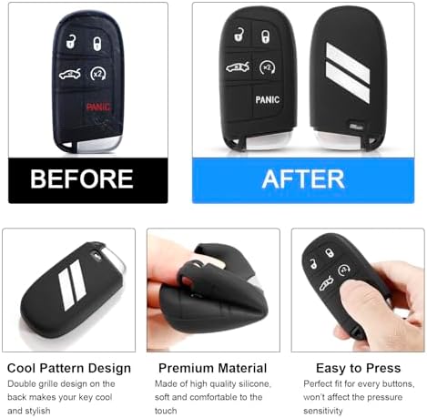 for Dodge Key Fob Cover with Keychain - Image 2