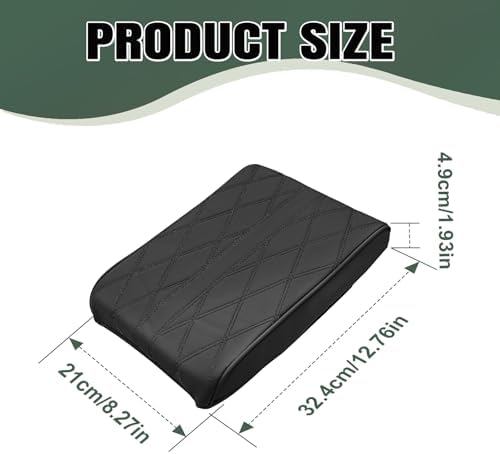 1 PCS Car Armrest Box Booster Pad, Leather 3D Texture Anti-Scratch Protective - Image 2