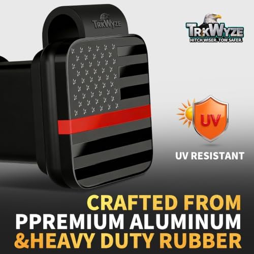 Hitch Cover, Aluminum American Flag, CAR WASH Safe, UV Resistant - Image 3