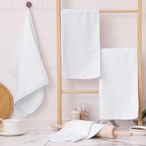 Homaxy Microfiber Waffle Weave Kitchen Towels, 4 Pack - Image 5