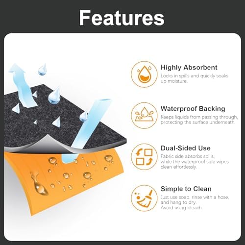 Cargo Liner Mat, Dog Seat Cover, Trunk Liner, Absorbent 60" x 74" - Image 5