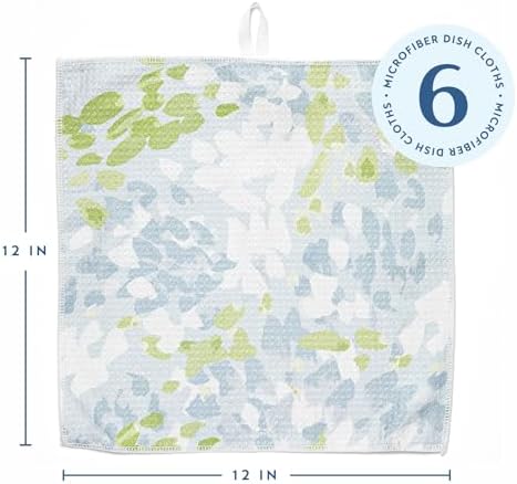 ELYN Microfiber Kitchen Dish Cloth Set, Quick-Dry & Absorbent Waffle Weave - Image 2