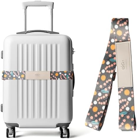 Luggage Straps for Suitcases, Adjustable Luggage Elastic Belt, Travel by EKAX