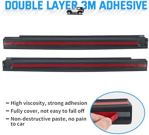 Door Sill Guards Kit Rubber Door Entry Guards Protector Wrangler JK 2 Door - Image 4