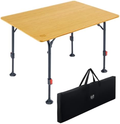 TIMBER RIDGE Bamboo Folding Camping Table, Portable RV Picnic Table by TIMBERRIDGE