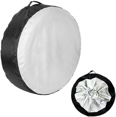Spare Tire Cover with Handle, 420D Oxford Cloth Tire Storage Bag, Wheel by Unknown
