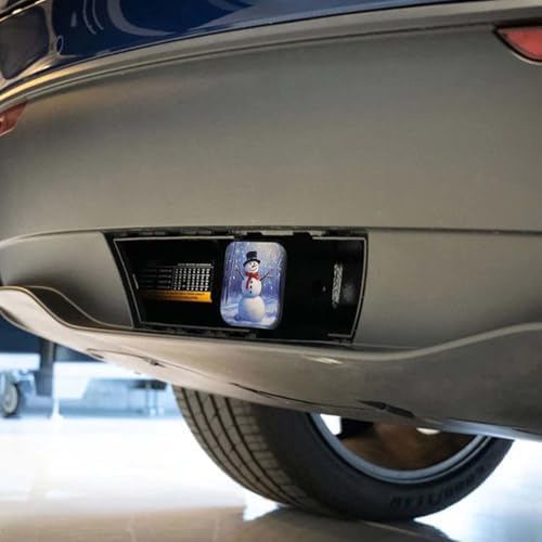 Swono Snowman Tow Hitch Covers Christmas Snowman Sun Rays Winter Forest Sturdy - Image 4