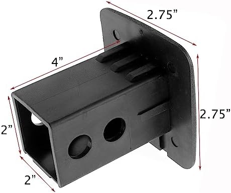 2 Inch USA Black and Chrome Flag Hitch Cover Plug Fits 2" Receiver - Image 3