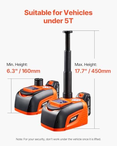 VEVOR Electric Car Jack Cordless Remote Control, 5 Tons /11000 lbs, Electric - Image 4