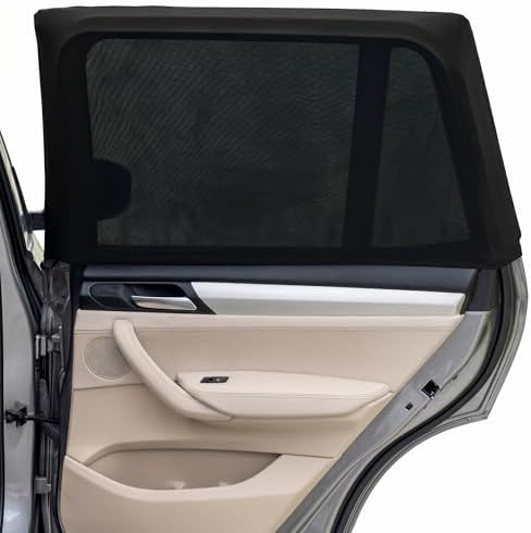PEYOU Car Window Shades for Baby 2 Pack, Stretchable & Breathable Spandex Rear by PEYOU