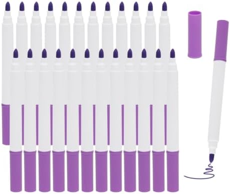 24 PCS Purple Liquid Chalk Markers, Fine Tip Neon Erasable Pens by Unknown