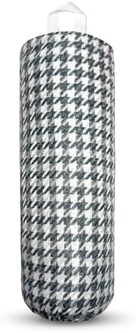 Plastic Bag Holder, Wall Mount Grocery Bag Dispenser, Yarn-dyed Houndstooth by HDDahua