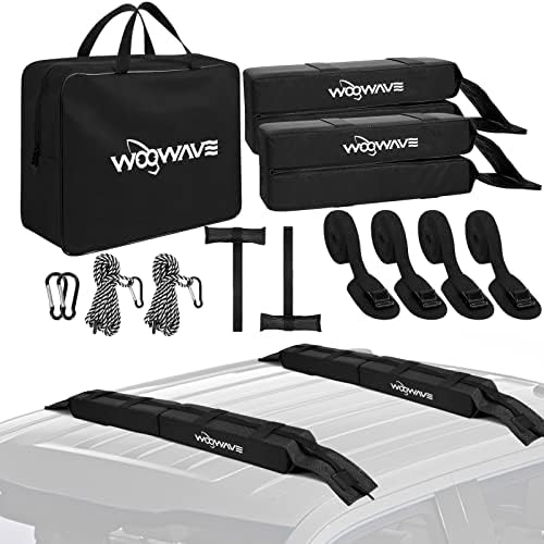 WOOWAVE Folding Kayak Soft Roof Rack Pads Universal Kayak Carrier Car Rack by WOOWAVE