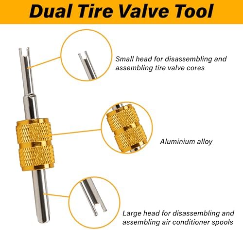 Valve Stem Removal Tool, Schrader Valve Removal Tool, Tires Repair Tool Kit - Image 4