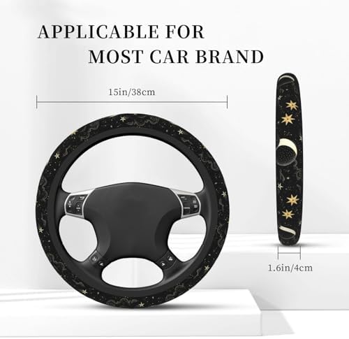KARREAL Stars Clouds Moon Steering Wheel Cover - Image 4
