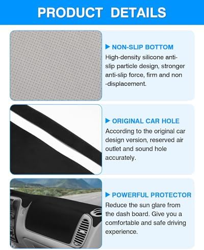 Autorder Dashboard Cover Mat for Ford Ranger 1995-2011/Ford Explorer - Image 6