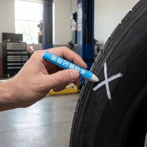 KESYOO White Tire Marker Pen 8pcs Wax Based - Image 4