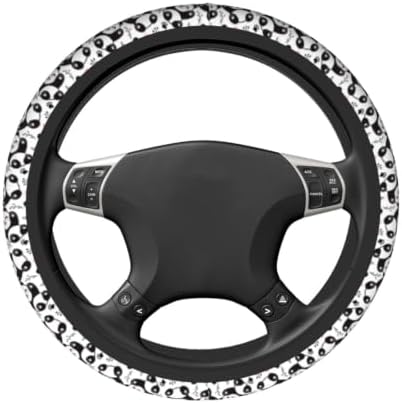 Cute Cartoon Panda Steering Wheel Covers Non Slip Neoprene Universal 15 Inch - Image 6