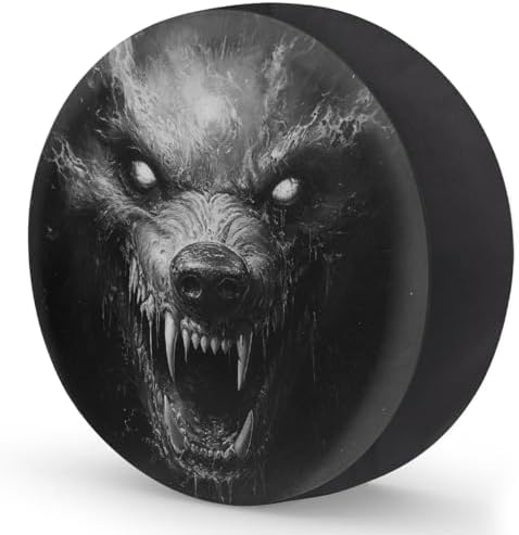 Wolf Spare Tire Cover 16in Spare Wheel Covers Tire Storage Cover - Image 2