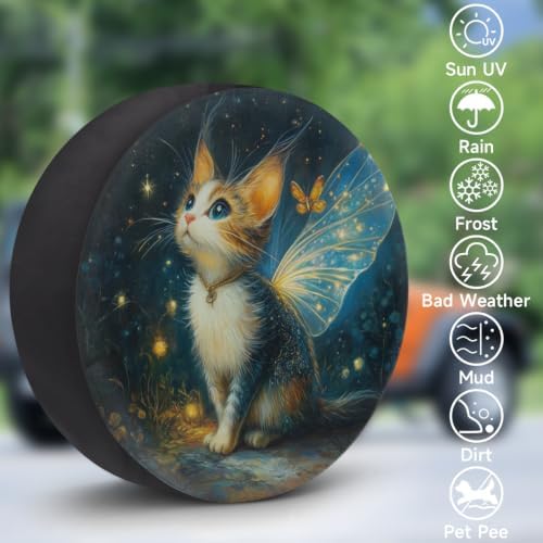 Cat Fairy Spare Tire Cover Dust-Proof Wheel Protector - Image 3