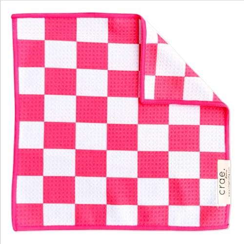 Double-Sided Microfiber Washcloths, Waffle Weave Kitchen Washcloths by CraeHome