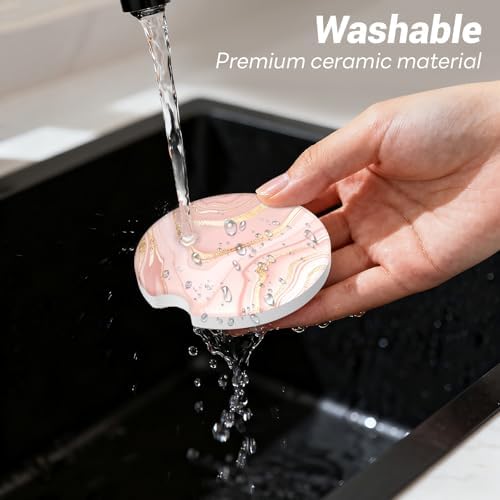 Car Cup Holder Ceramic Coasters 2 Pack, 2.56 in Anti Slip Absorbent Coaster - Image 3