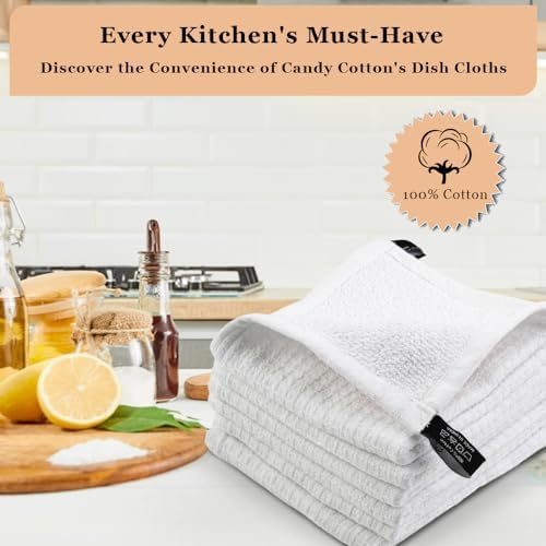 DishCloths Kitchen|Waffle Terry Weave Hand Towels|Cotton 12"x12" Reusable Dish - Image 2