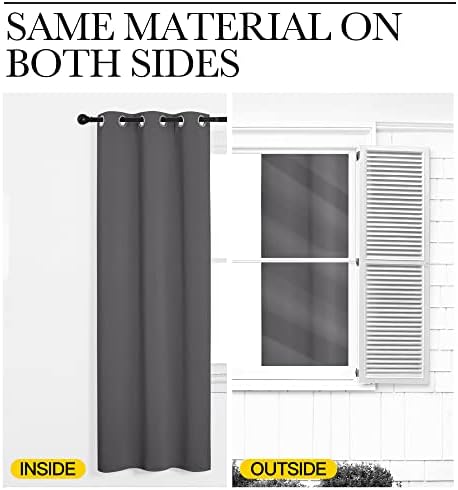 NICETOWN Grey Blackout Curtain Panels - Image 6