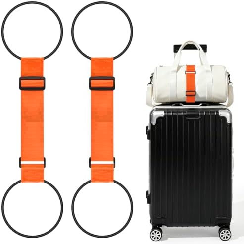 2 Pack Luggage Straps for Suitcases, Add a Bag Bungee Elastic Belt to Secure by MeliyaTVRemoteLightWatchAccessories