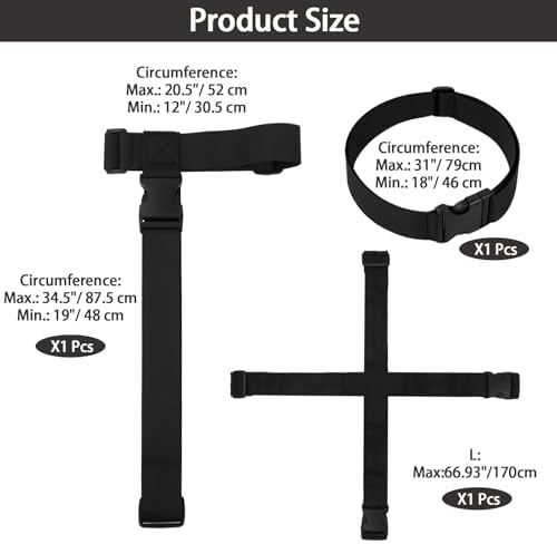 4 Pack Luggage Straps for Suitcases, Anti-Burst and Adjustable - Image 2