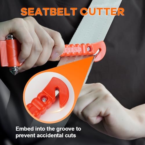 SINSEN Car Safety Hammer Set of 2 Emergency Escape Tool Auto Car Window Glass - Image 4