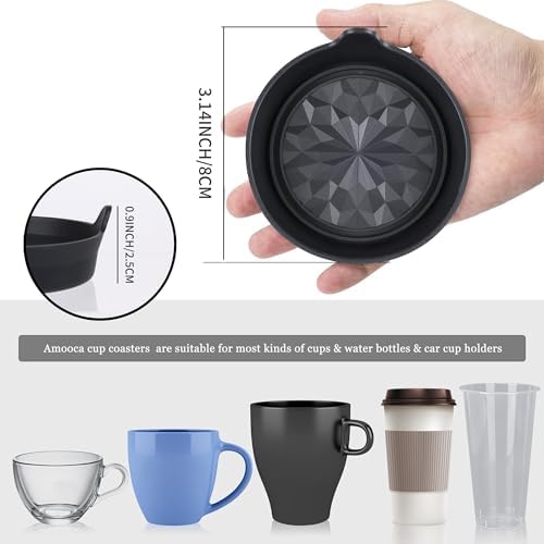 Amooca Car Cup Coaster Universal Automotive Waterproof Non-Slip Cup Holders - Image 6