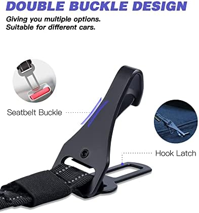 AUBELL Dog Seat Belt for Car, Updated 3-in-1 Bungee Dog Car Harness - Image 3