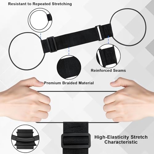 2 Pack Luggage Straps for Suitcases, Adjustable Bungee Elastic Belt - Image 3