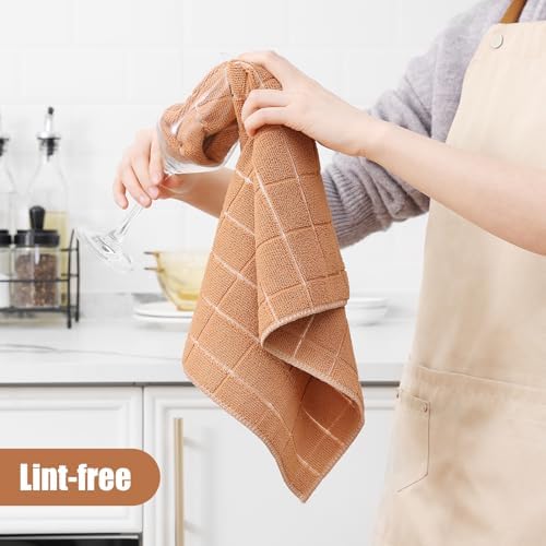 Homaxy Microfiber Kitchen Towels and Dishcloths Sets, 12 Pack - Image 4