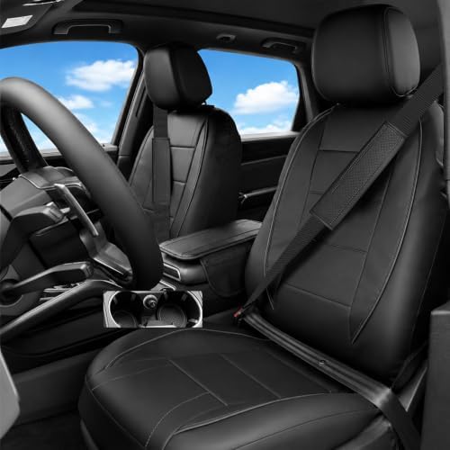 NBTEPEM 10 PCS Leather Car Seat Covers Front Seats Set, 14.5”-15'' Sporty - Image 2