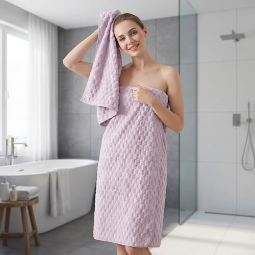 REDKISS 4 Pack Purple Bath Towels - Image 3