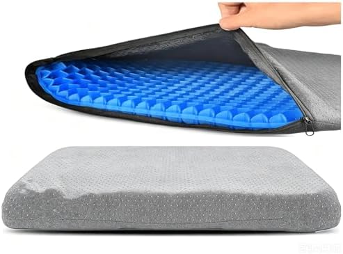 Gel Seat Cushion, Cool & Breathable 16inX13.7inX1in，ZD-hui by Unknown