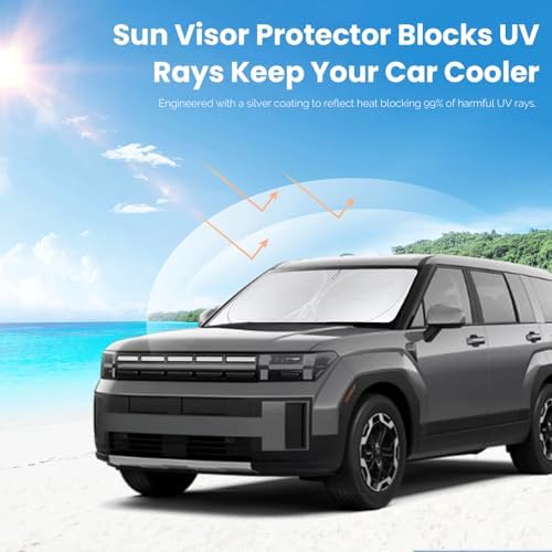 Sun Shade for Hyundai Santa Fe 2019-2024 2025 2026 2027 Windshield Sunshade - Image 6