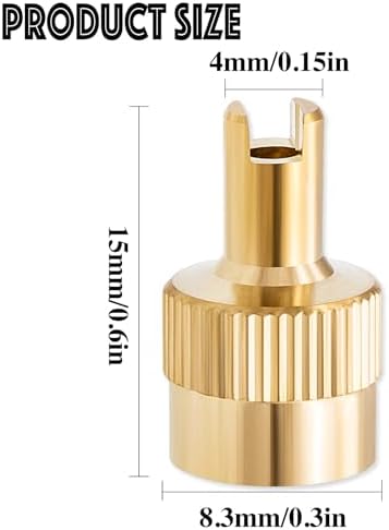 10PCS Tire Valve Stem Caps, Nickel Brass Slotted Slot Valve Stem Caps - Image 2