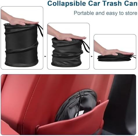 Car Trash Can, 2.6 Gallons Car Garbage Can, Collapsible Trash Bin - Image 2