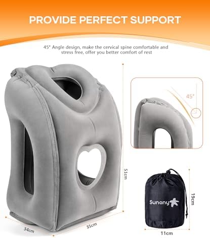Sunany Travel Pillow, Upgraded Plane Pillow - Image 5