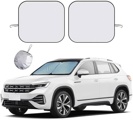 Ziciner 2 PCS Car Windshield Sun Shade, Auto Sun Heat and UV Rays Blocker by Ziciner