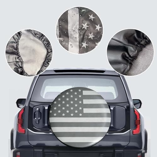 Spare Tire Cover for Jeep Wrangler RV Trailer Camper SUV, American Flag - Image 4