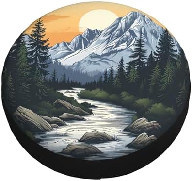Mountains Nature Sunset Scenery Spare Tire Cover Weatherproof Universal Wheel - Image 3