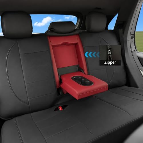 NBTEPEM 14 PCS Leather Car Seat Covers Full Set, 14.5”-15'' Sporty Steering - Image 5