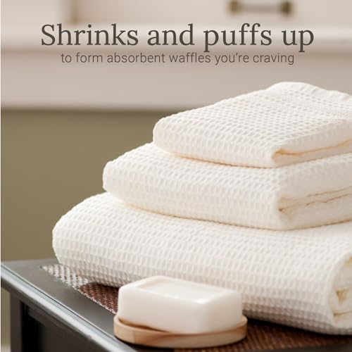 GILDEN TREE Waffle Towel Set Quick Dry Thin | 2 Bath Towels | 2 Hand Towels | 2 - Image 3